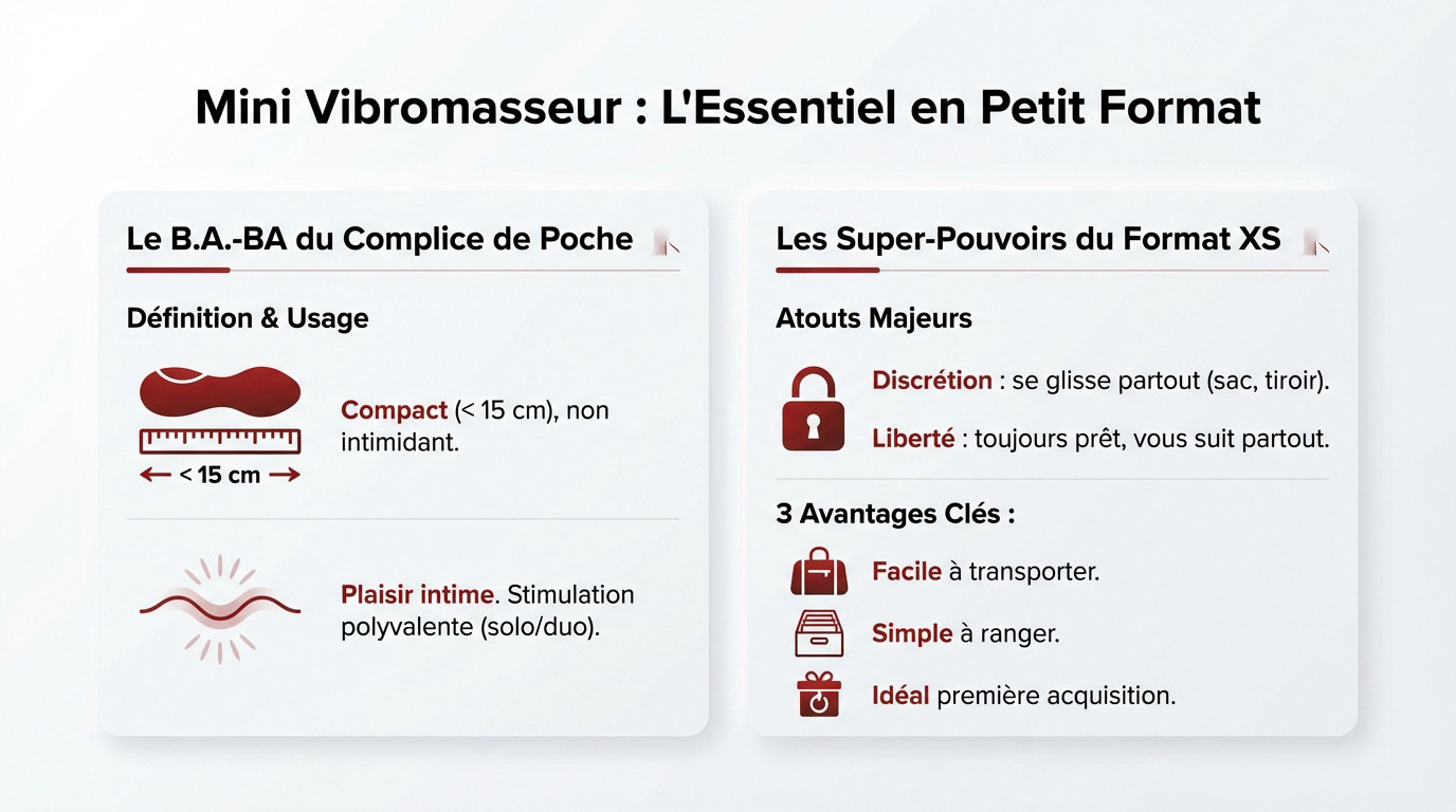 Mini gode discret et compact pour la stimulation sexuelle