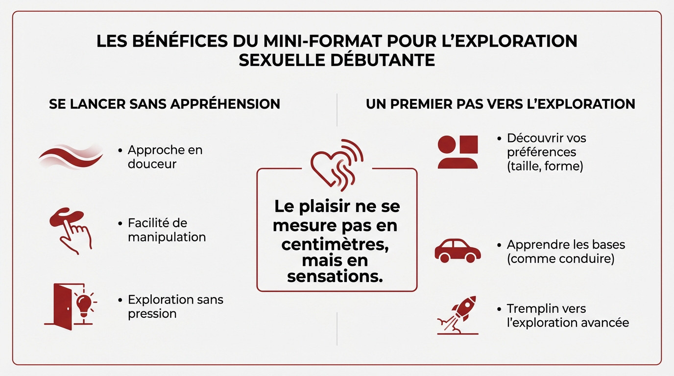 Mini gode discret et facile à prendre en main pour une première exploration sexuelle