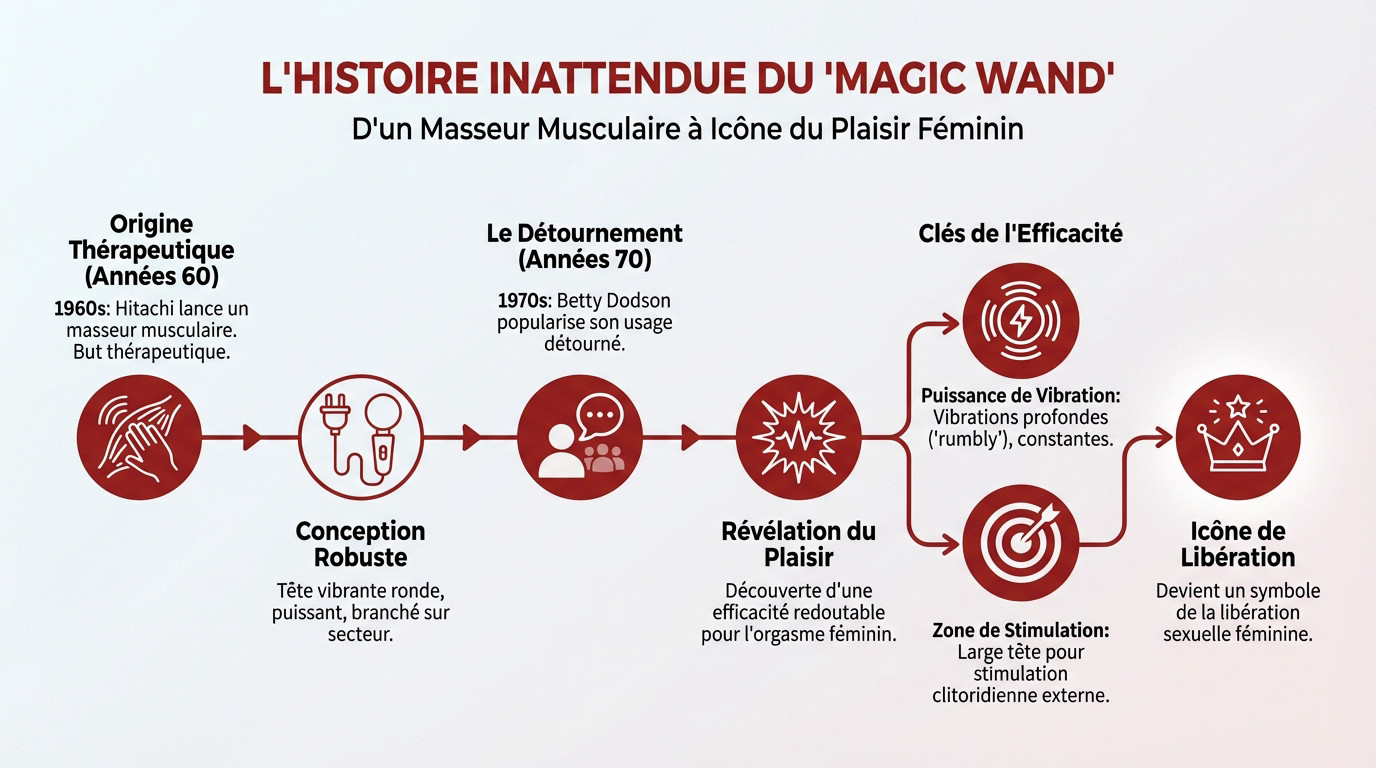 Evolution du Magic Wand du massage thérapeutique au plaisir féminin