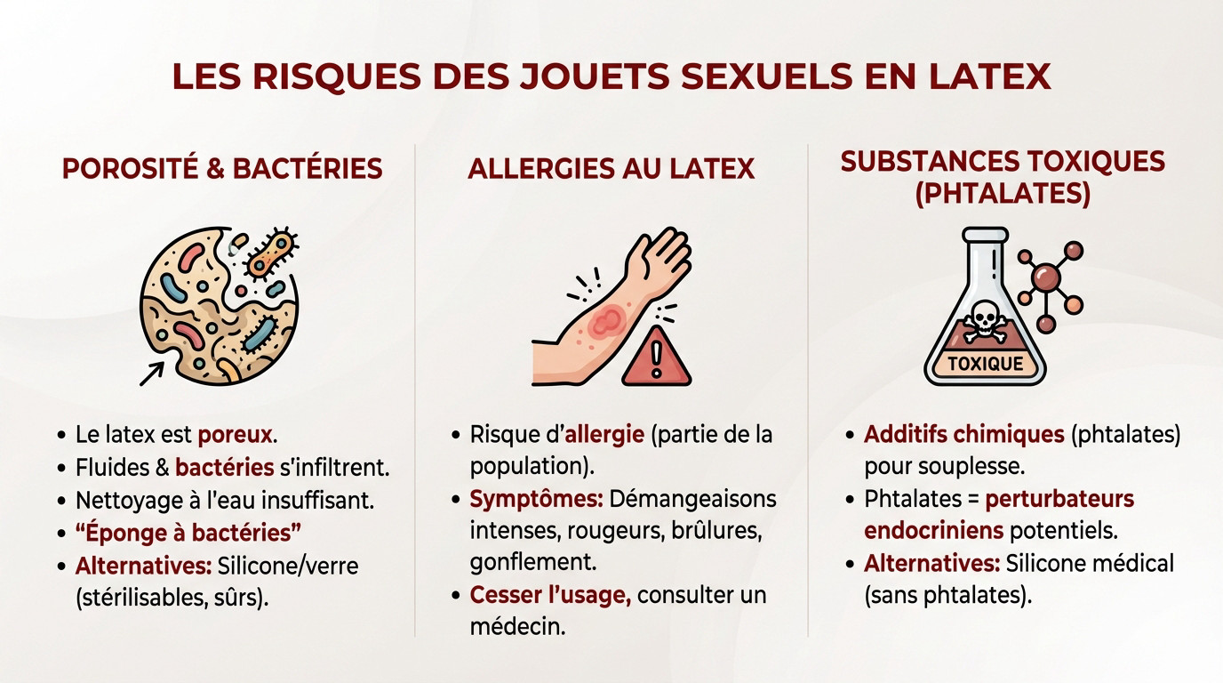 Risques sanitaires et bactéries liés à l'utilisation d'un gode en latex