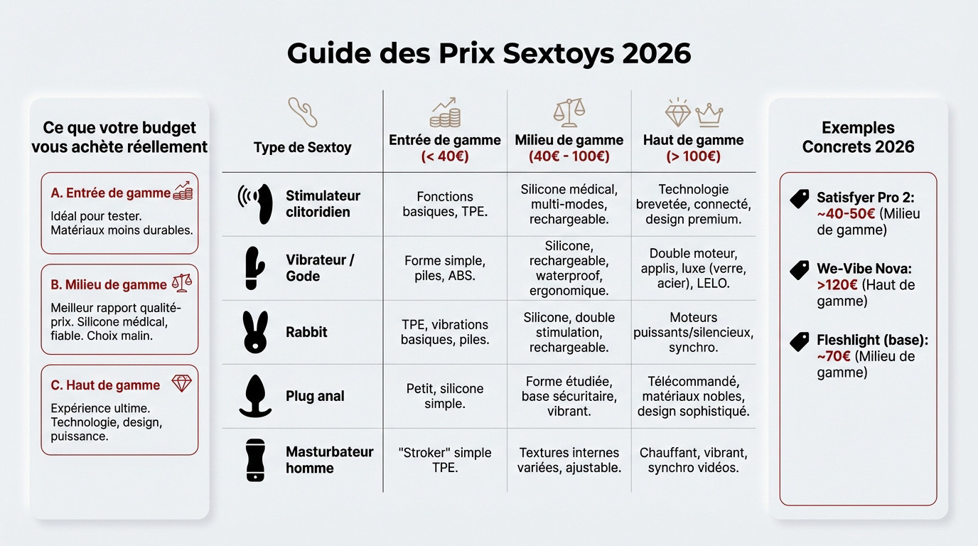 Guide complet des prix et budgets pour sextoys en 2026
