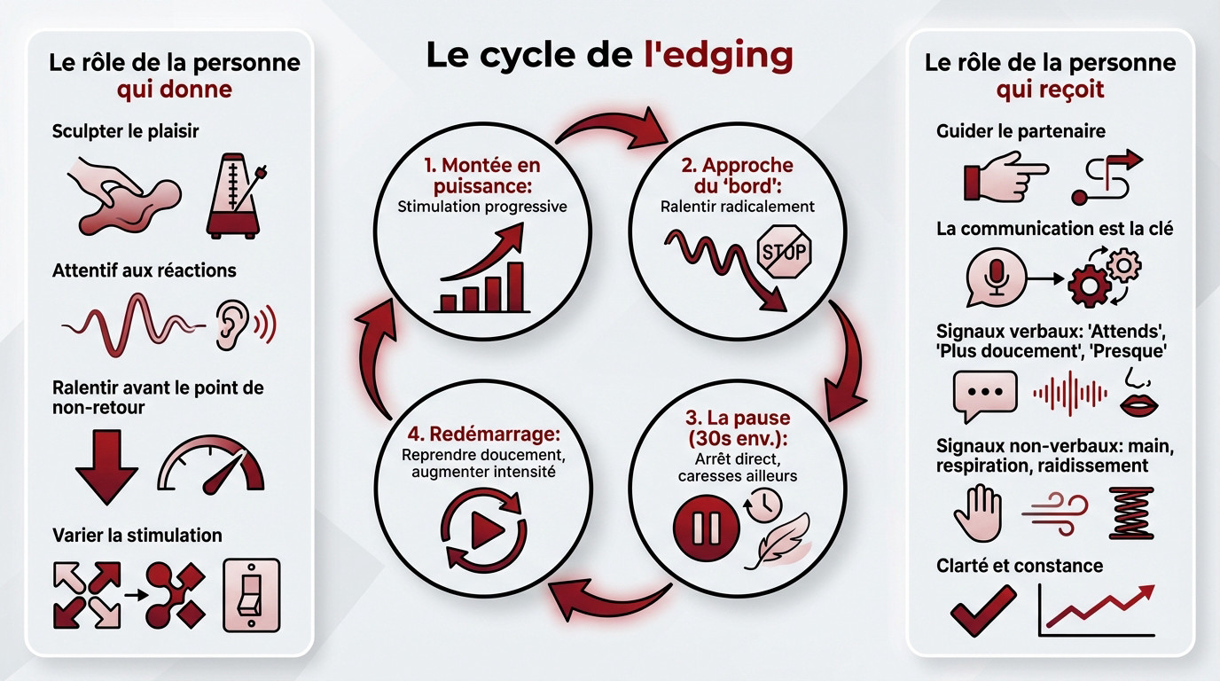 Infographie illustrant le cycle de l'edging et les rôles des partenaires