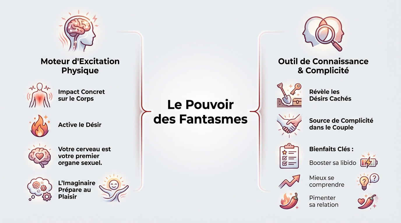 Femme épanouie illustrant le pouvoir des fantasmes sur l'excitation et la complicité
